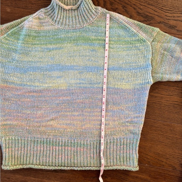Anthropologie 525 America Space-Dye Mock-Neck Pastel Multicoloured Sweater - Picture 10 of 10